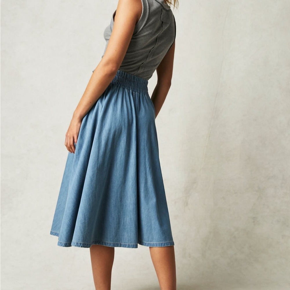 We The Free Light Blue Full Skirt